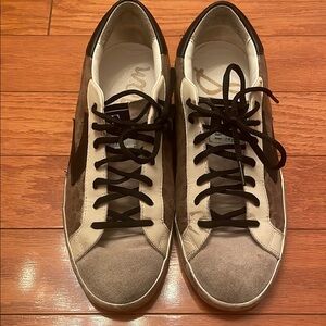 Men's Brown and White Sneakers